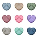 Heart-Shaped Silicone Plate with Curved Compartments - view 2