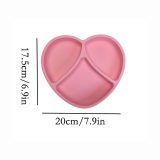 Heart-Shaped Silicone Plate with Curved Compartments - view 3