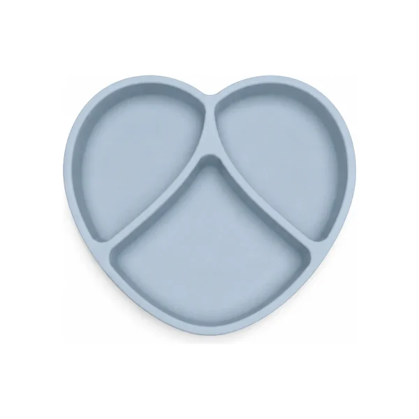 Heart-Shaped Silicone Plate with Curved Compartments