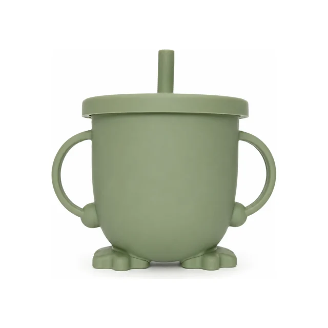 Penguin Silicone Training Cup with Straw