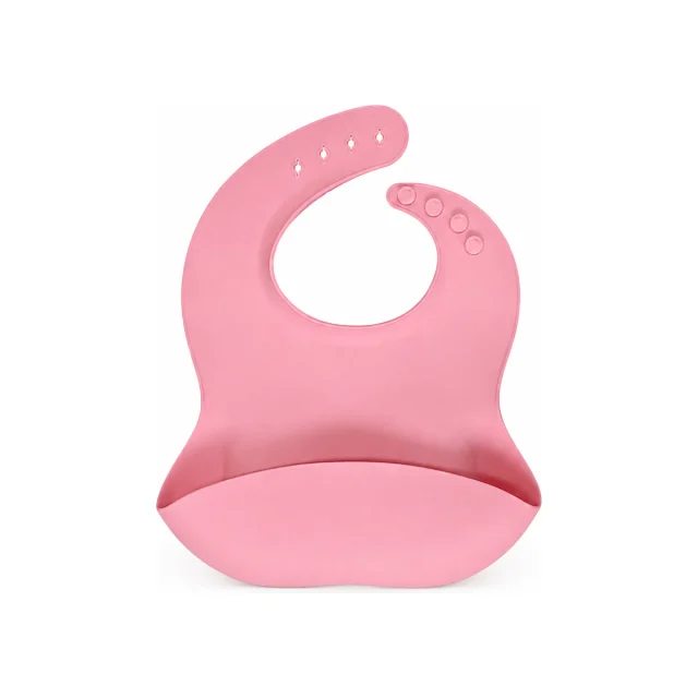 Silicone Baby Bib with Catch Pocket