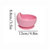 Silicone Baby Suction Bowl with Raised Rim - view 4