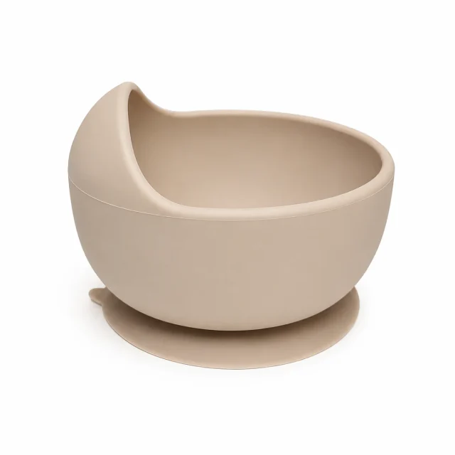 Silicone Baby Suction Bowl with Raised Rim